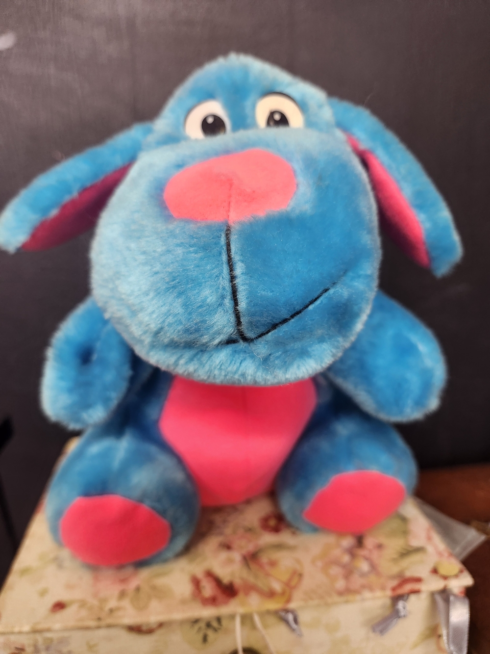 Cloud 9 Blue and Pink Plush Puppy